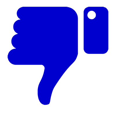 Blue thumbs down